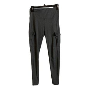 Shosho Gray Cargo Active Capri Legging Size S
